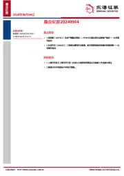 晨会纪要