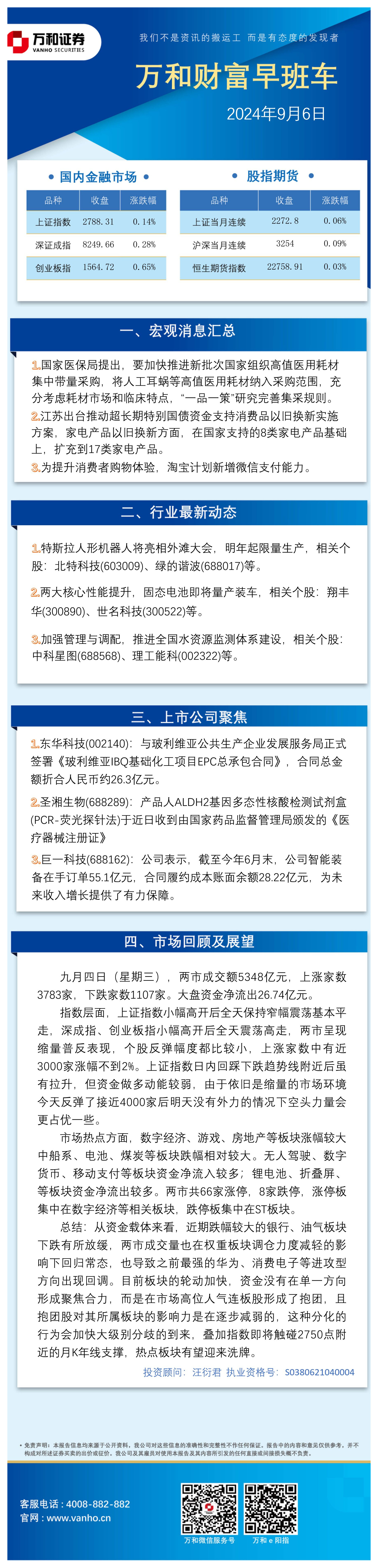 万和财富早班车