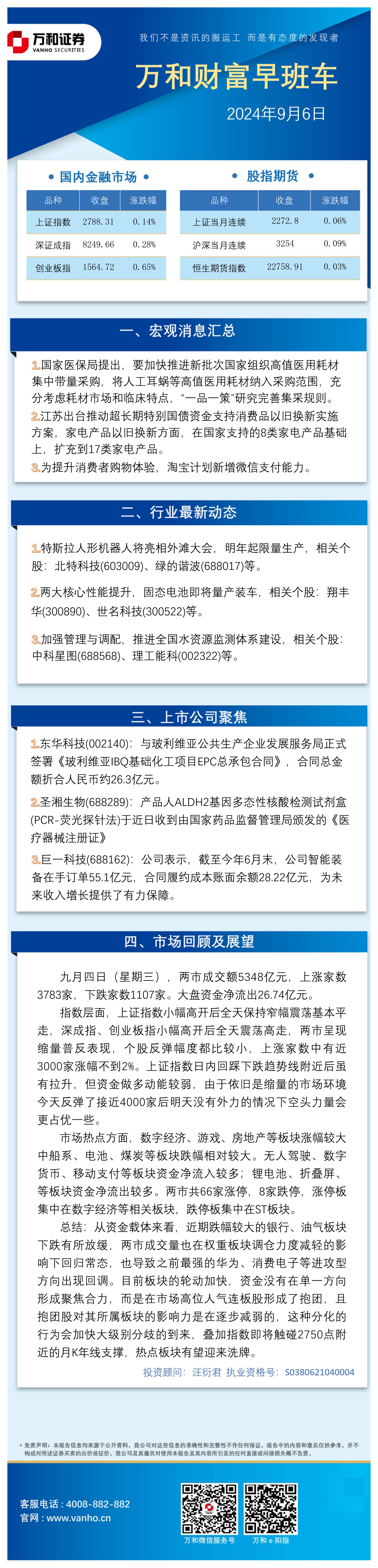 万和财富早班车