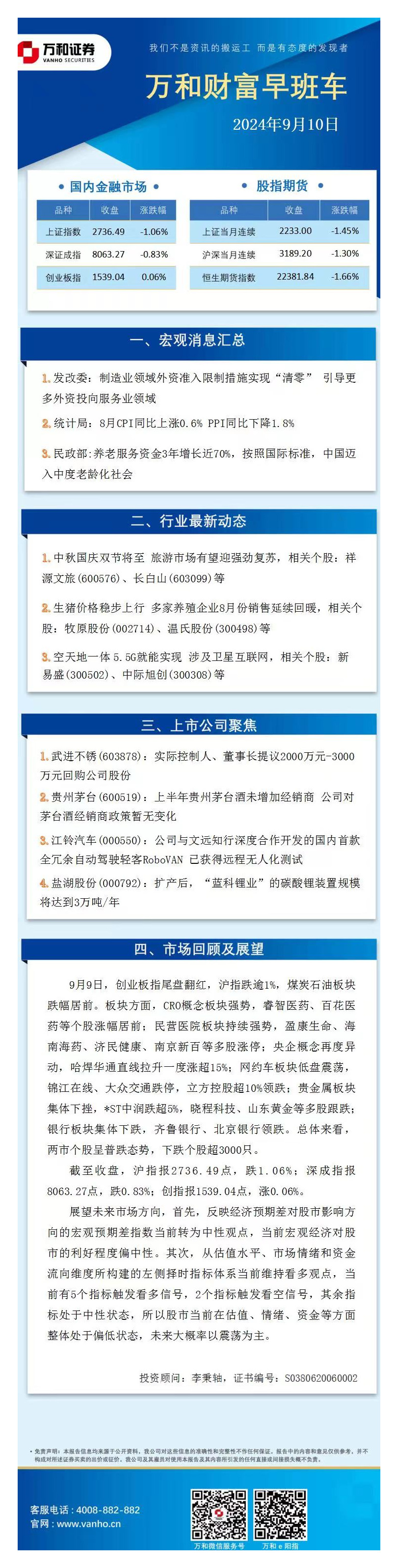 万和财富早班车