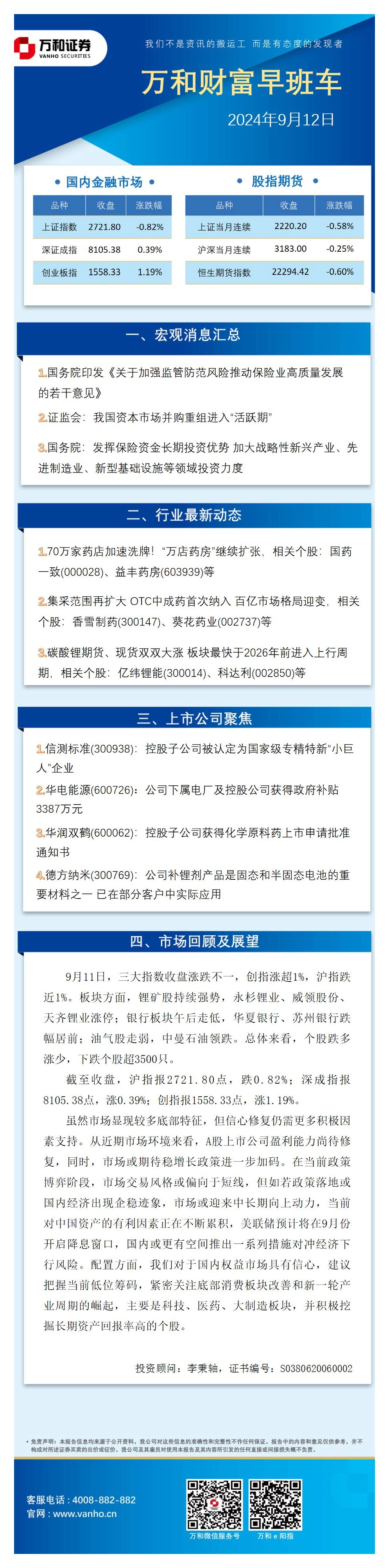 万和财富早班车