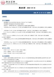 晨会纪要