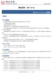 晨会纪要
