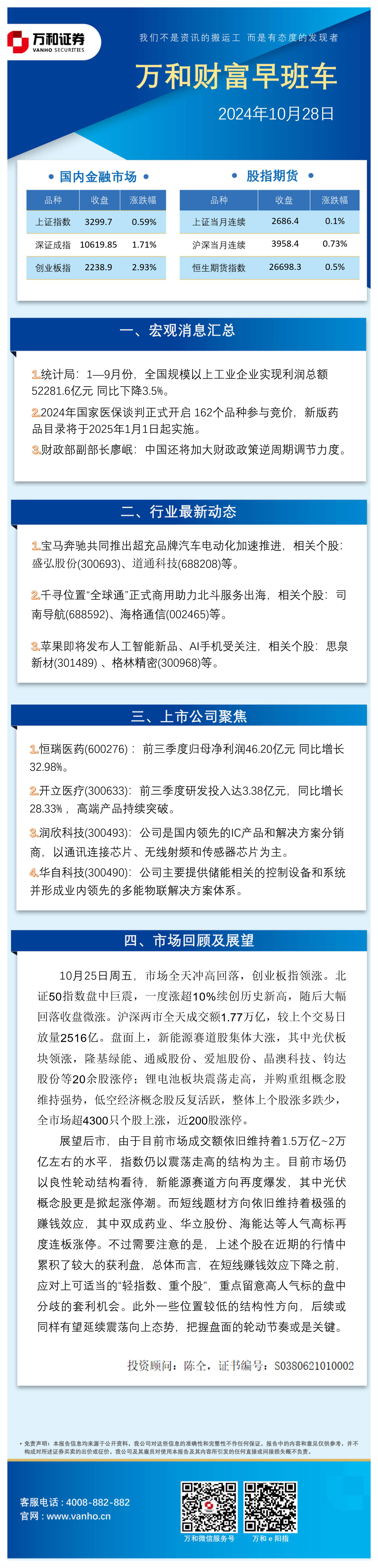 万和财富早班车