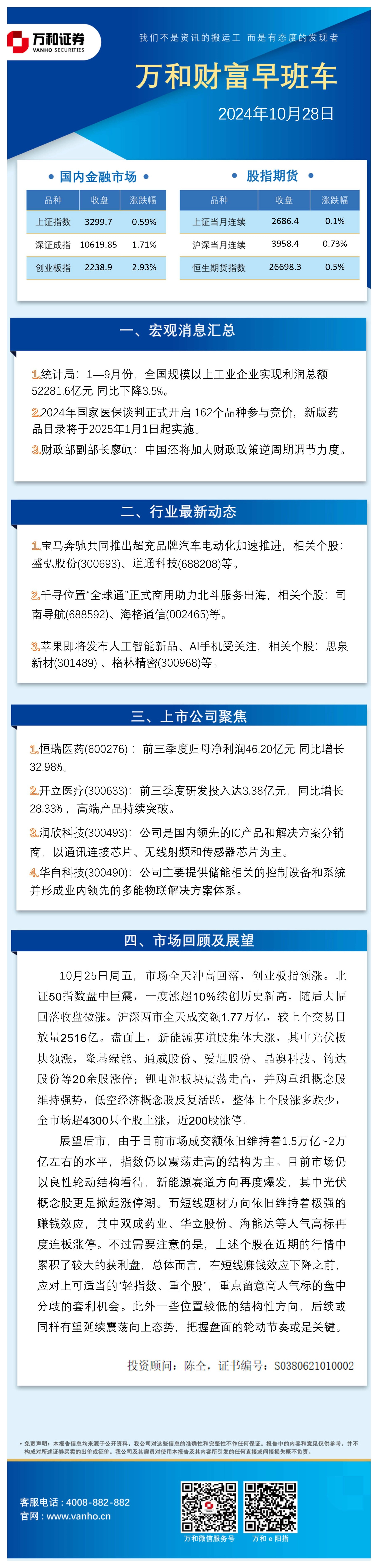 万和财富早班车