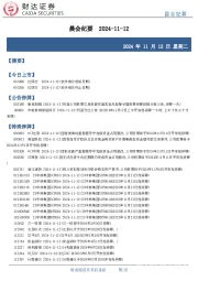 晨会纪要