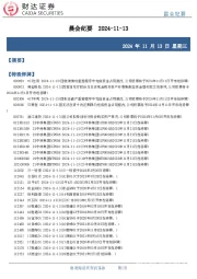晨会纪要