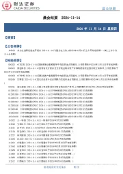 晨会纪要