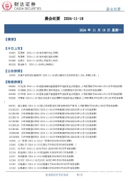 晨会纪要