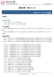 晨会纪要