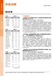 晨会纪要