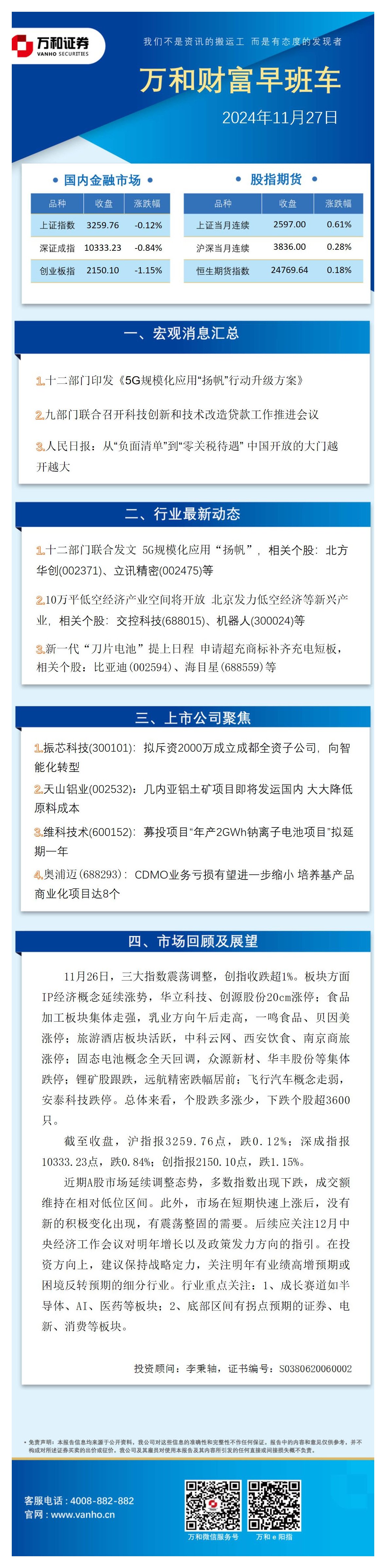 万和财富早班车