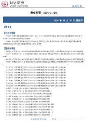 晨会纪要