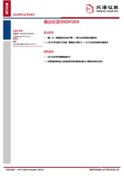 晨会纪要