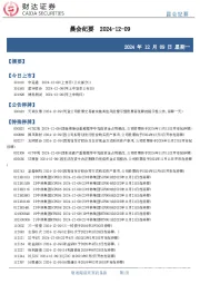 晨会纪要