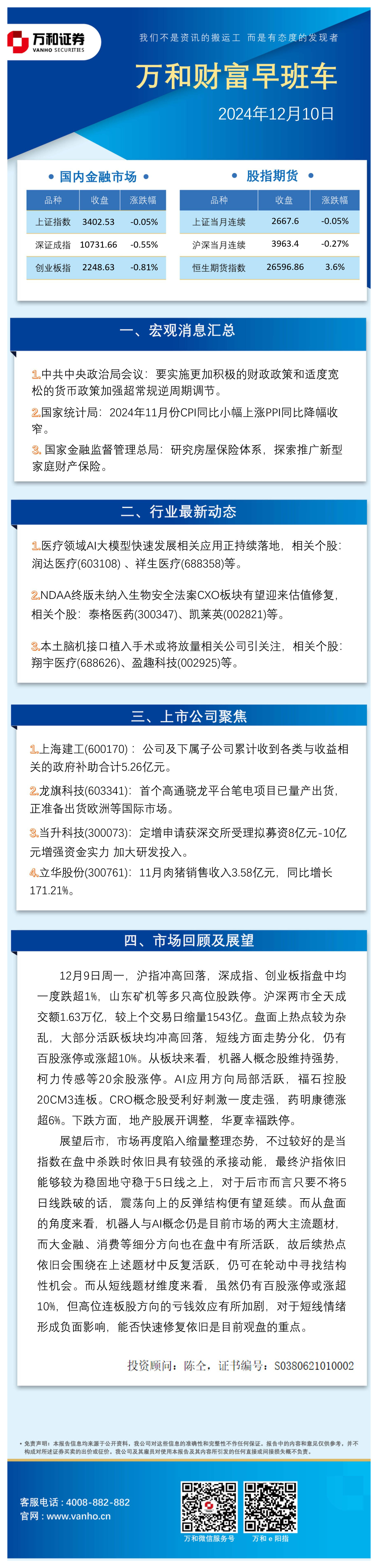 万和财富早班车