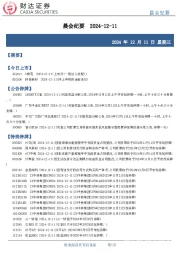 晨会纪要