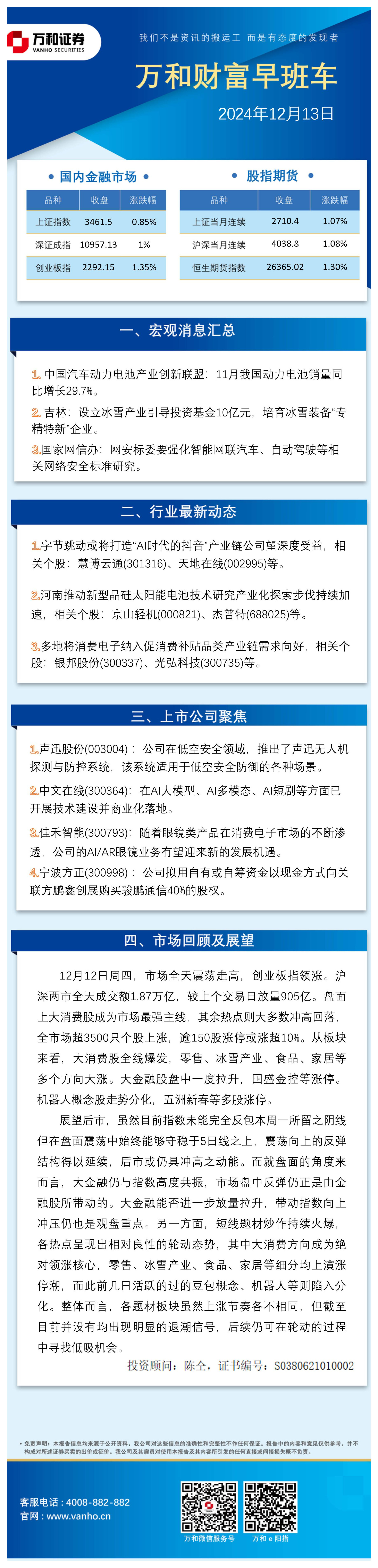 万和财富早班车