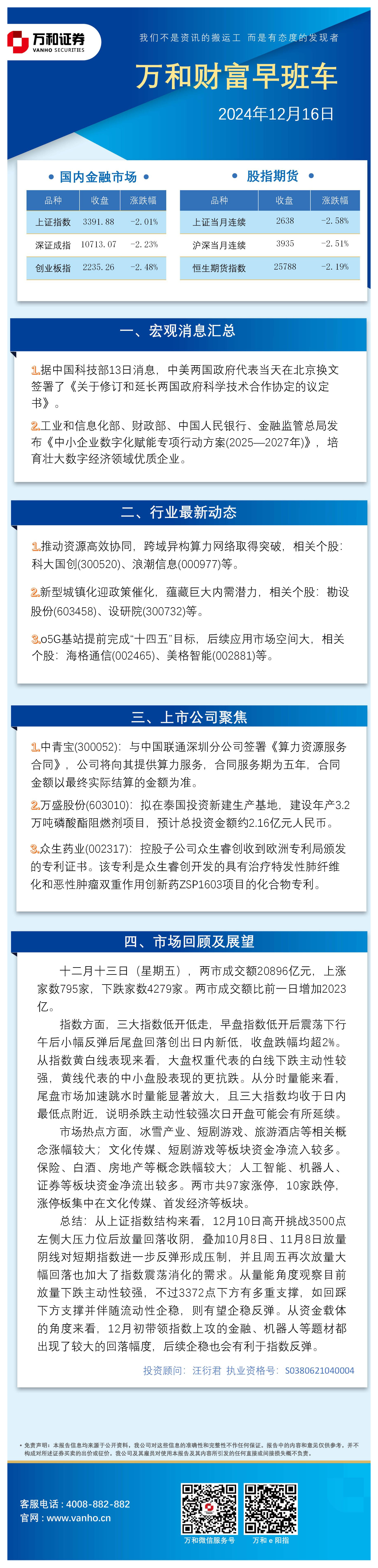 万和财富早班车