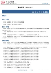 晨会纪要