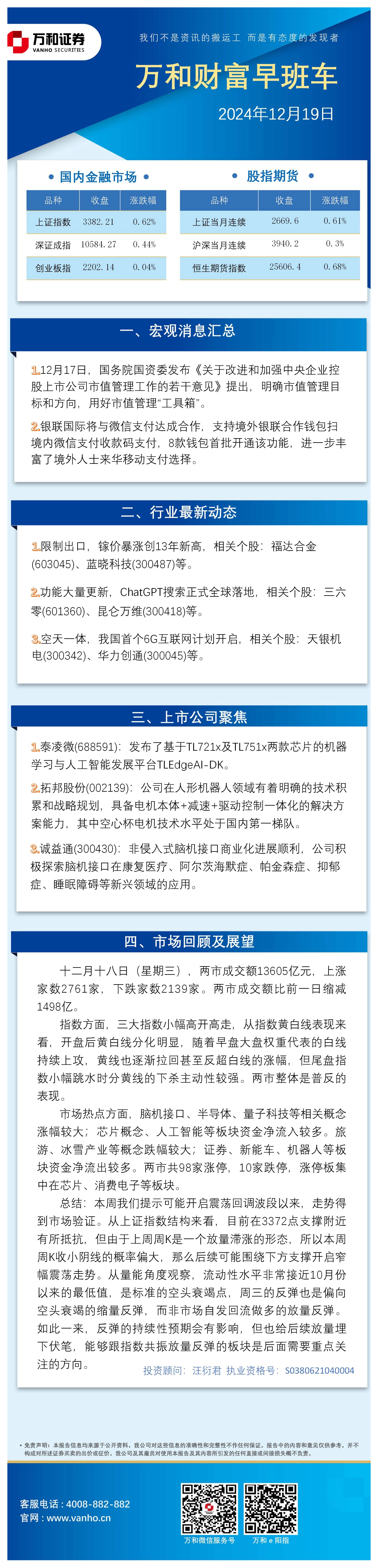 万和财富早班车