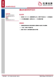 晨会纪要