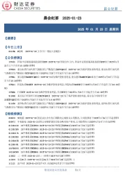 晨会纪要