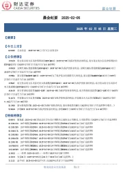 晨会纪要