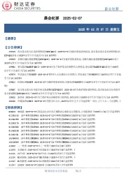 晨会纪要