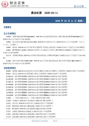 晨会纪要