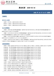 晨会纪要