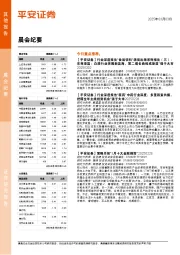 晨会纪要