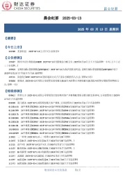 晨会纪要