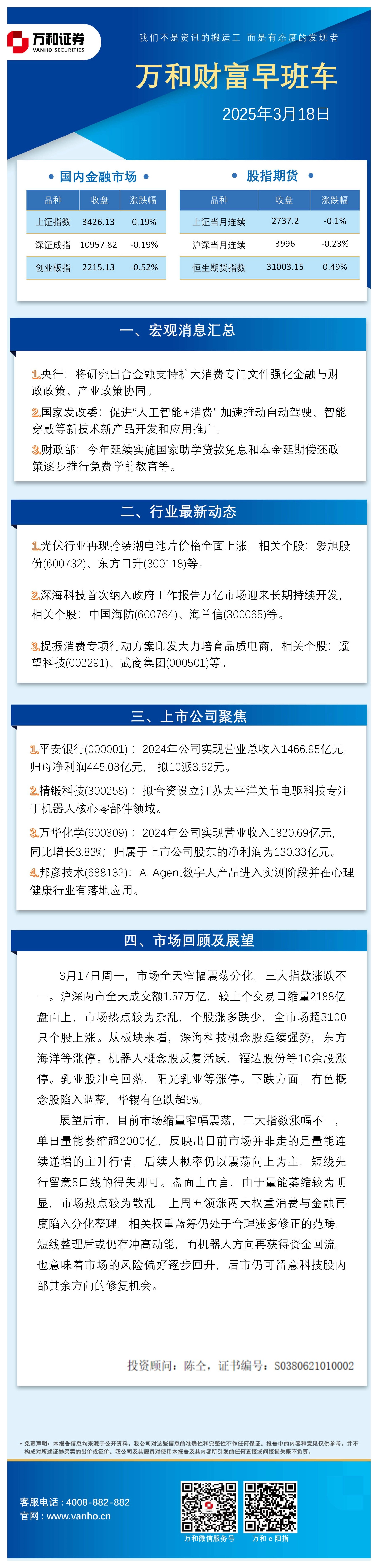 万和财富早班车