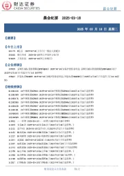 晨会纪要