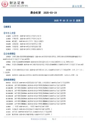 晨会纪要