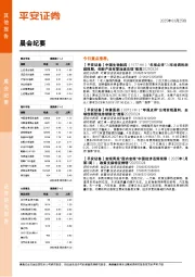 晨会纪要