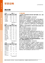 晨会纪要