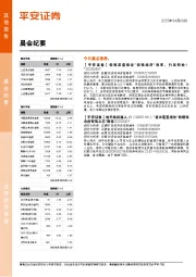 晨会纪要