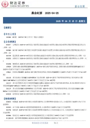 晨会纪要