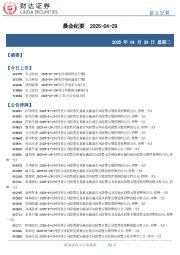 晨会纪要