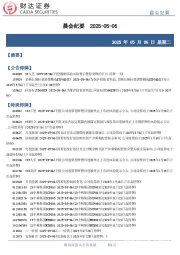 晨会纪要