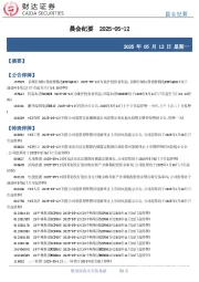 晨会纪要