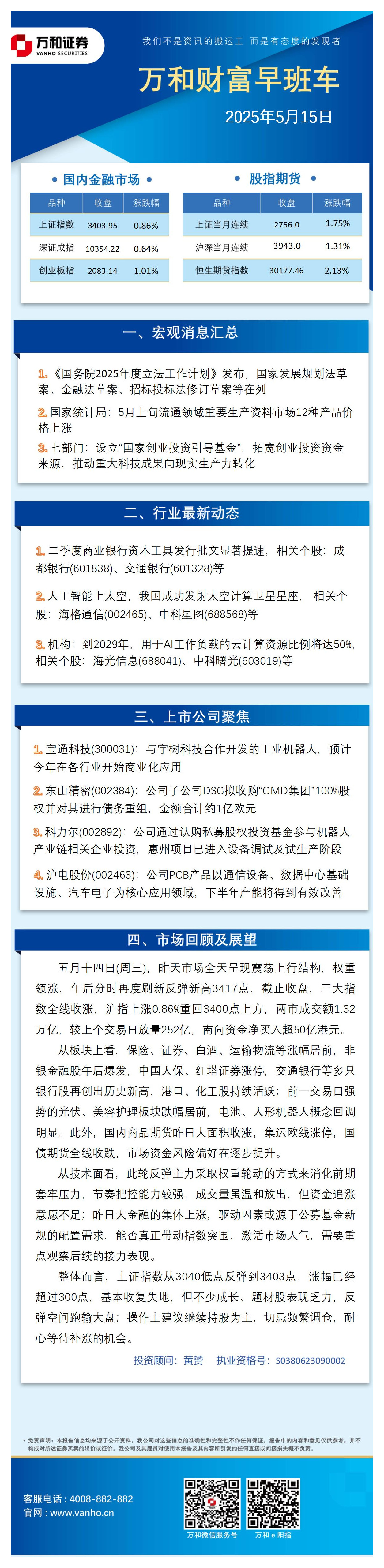 万和财富早班车