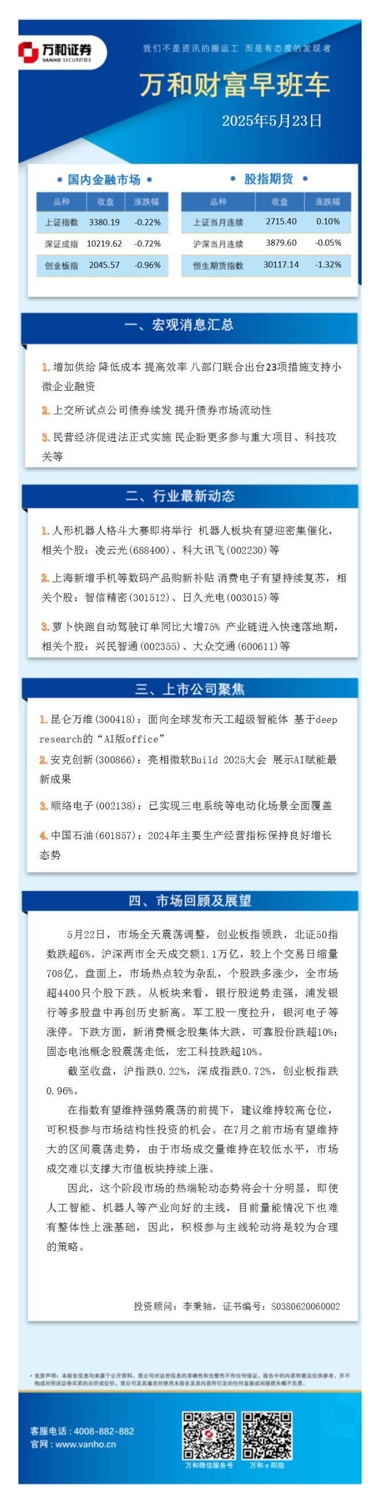 万和财富早班车