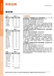 晨会纪要