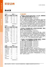 晨会纪要