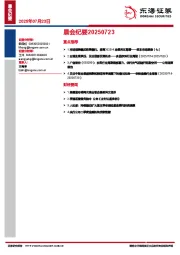 晨会纪要