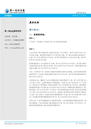 晨会纪要
