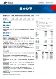 晨会纪要